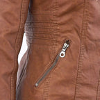 Women's Hooded Zip Front Moto