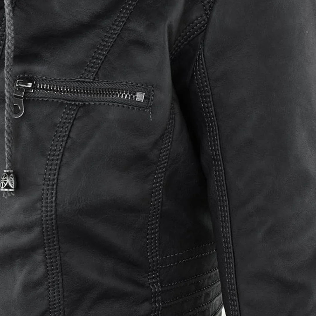 Women's Hooded Zip Front Moto