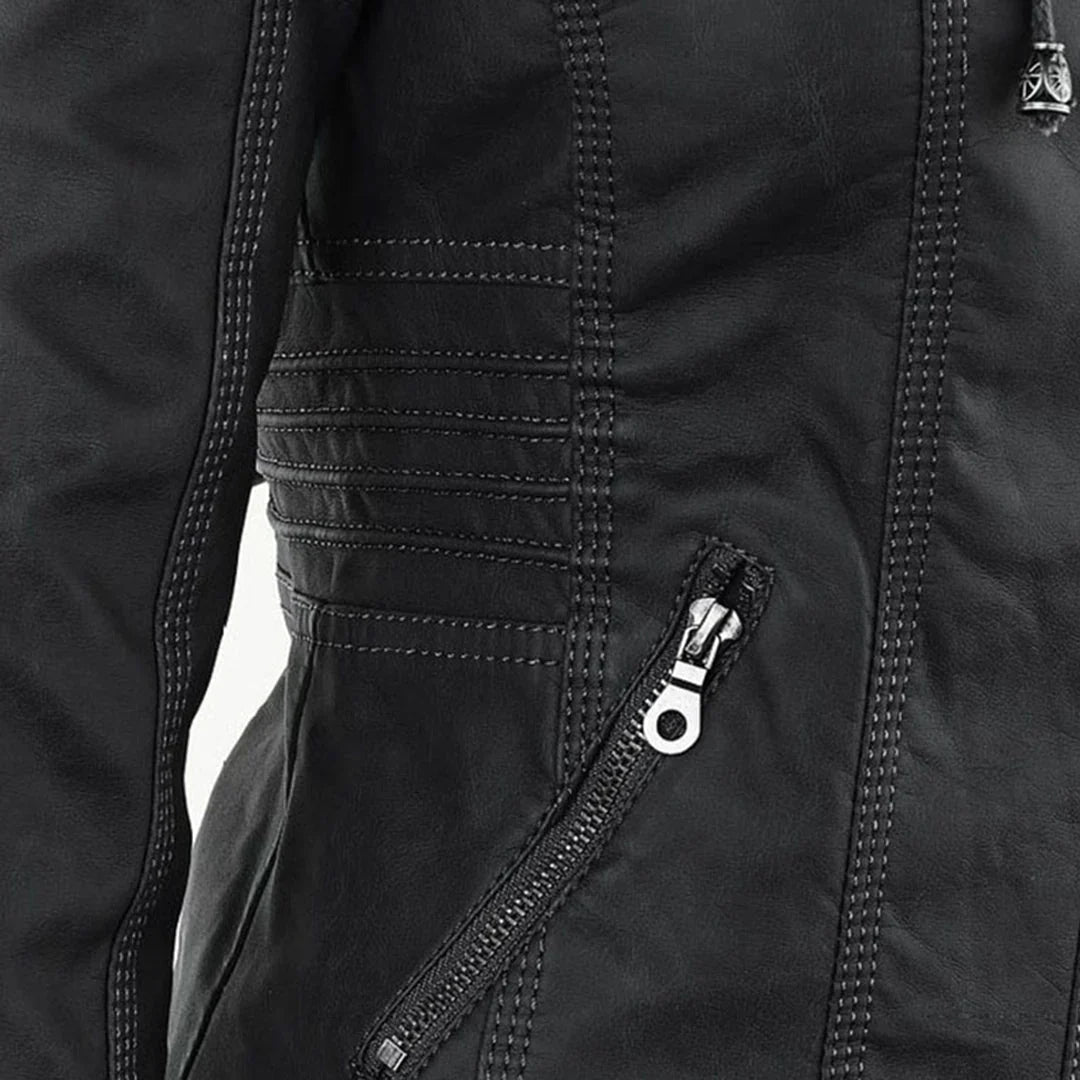 Women's Hooded Zip Front Moto