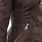 Women's Hooded Zip Front Moto