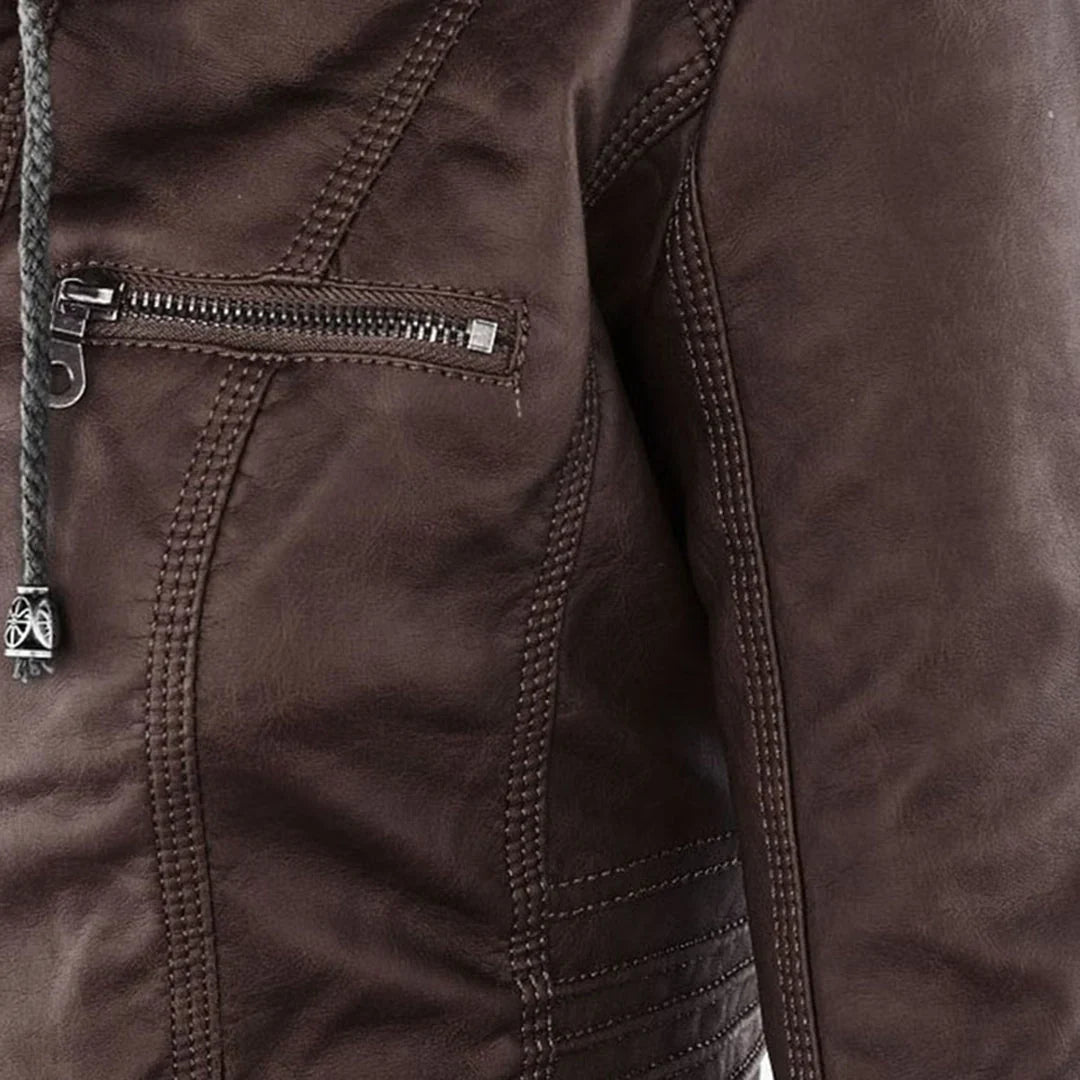 Women's Hooded Zip Front Moto