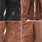 Women's Hooded Zip Front Moto