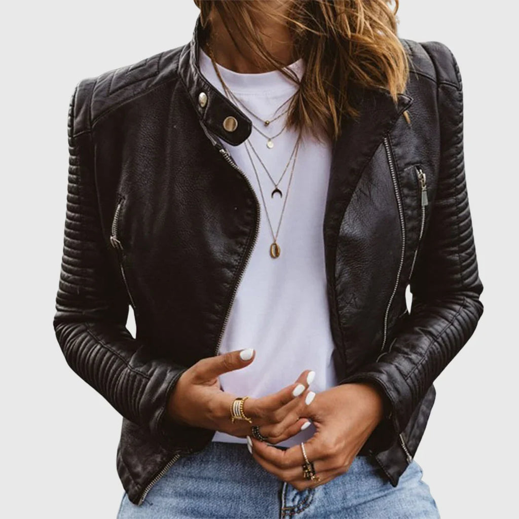 Women's Quilted Biker Moto