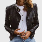 Women's Quilted Biker Moto