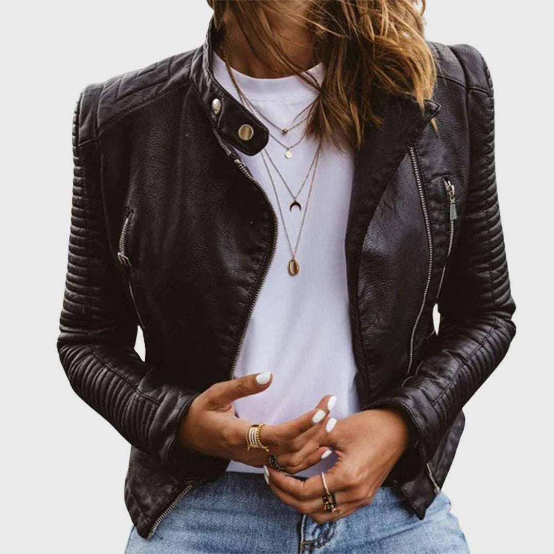 Women's Quilted Biker Moto