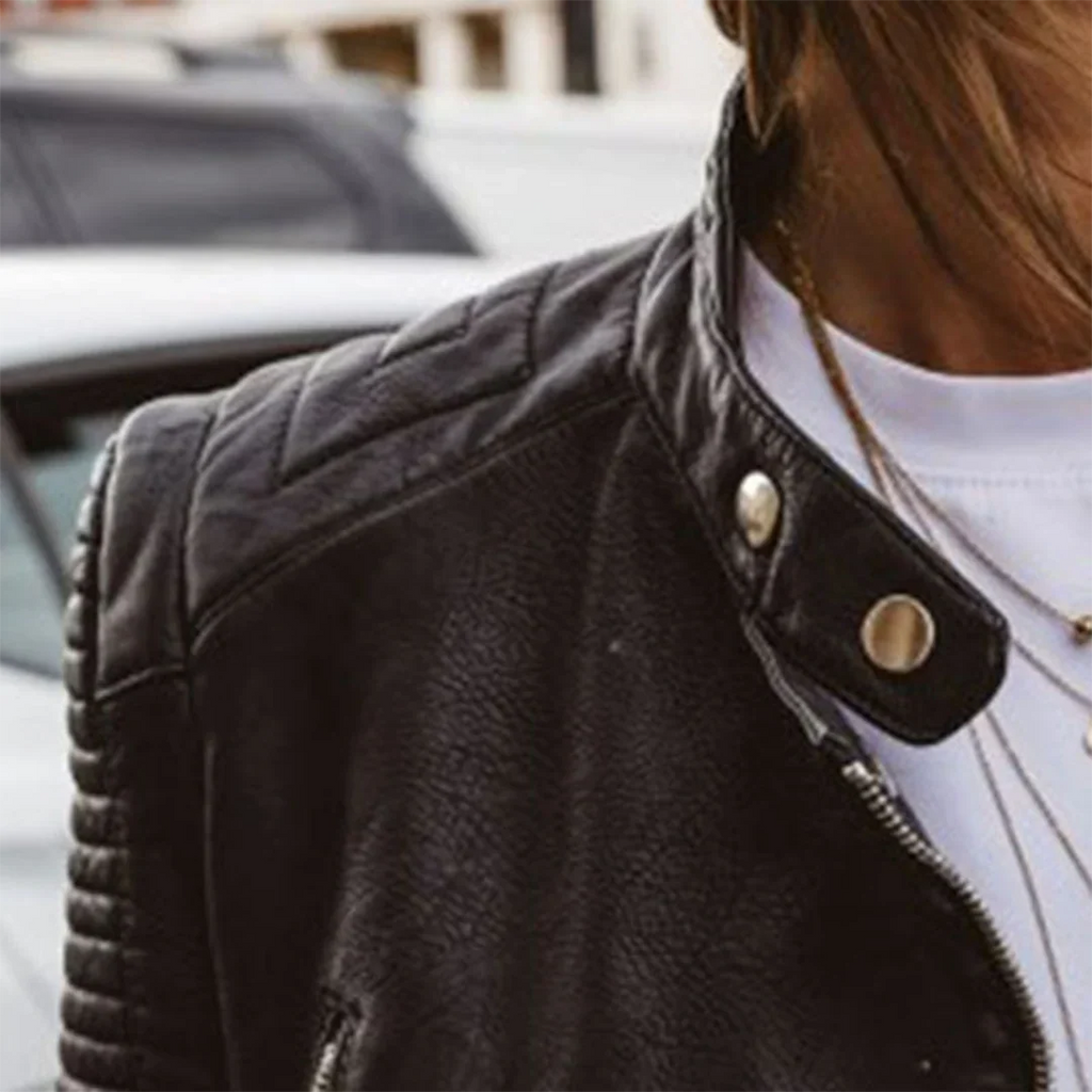 Women's Quilted Biker Moto