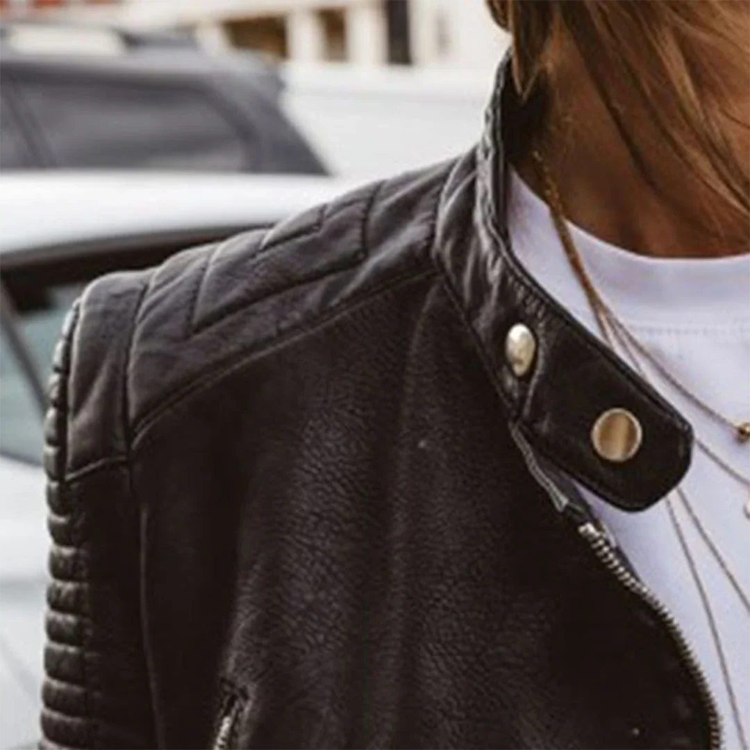 Women's Quilted Biker Moto