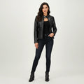 Women's Quilted Moto Zip Front