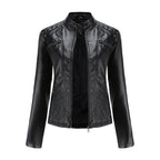 Women's Quilted Moto Zip Front