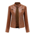 Women's Quilted Moto Zip Front