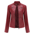 Women's Quilted Moto Zip Front