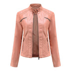 Women's Quilted Moto Zip Front