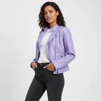 Women's Quilted Moto Zip Front