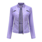 Women's Quilted Moto Zip Front