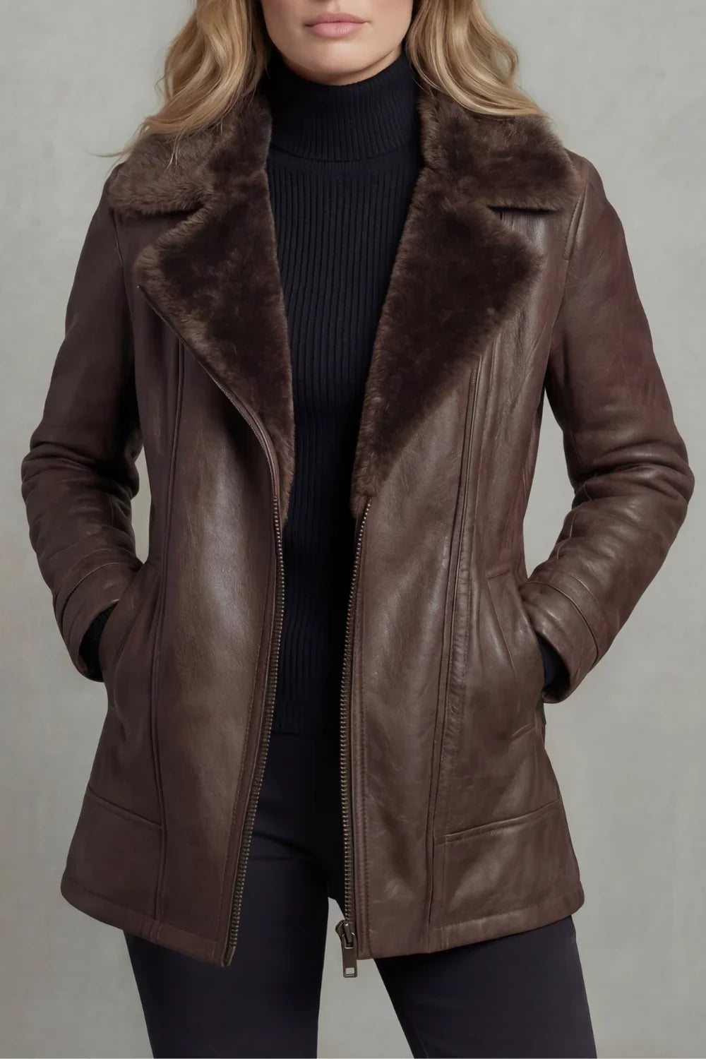 Women's Shearling Lined Brown