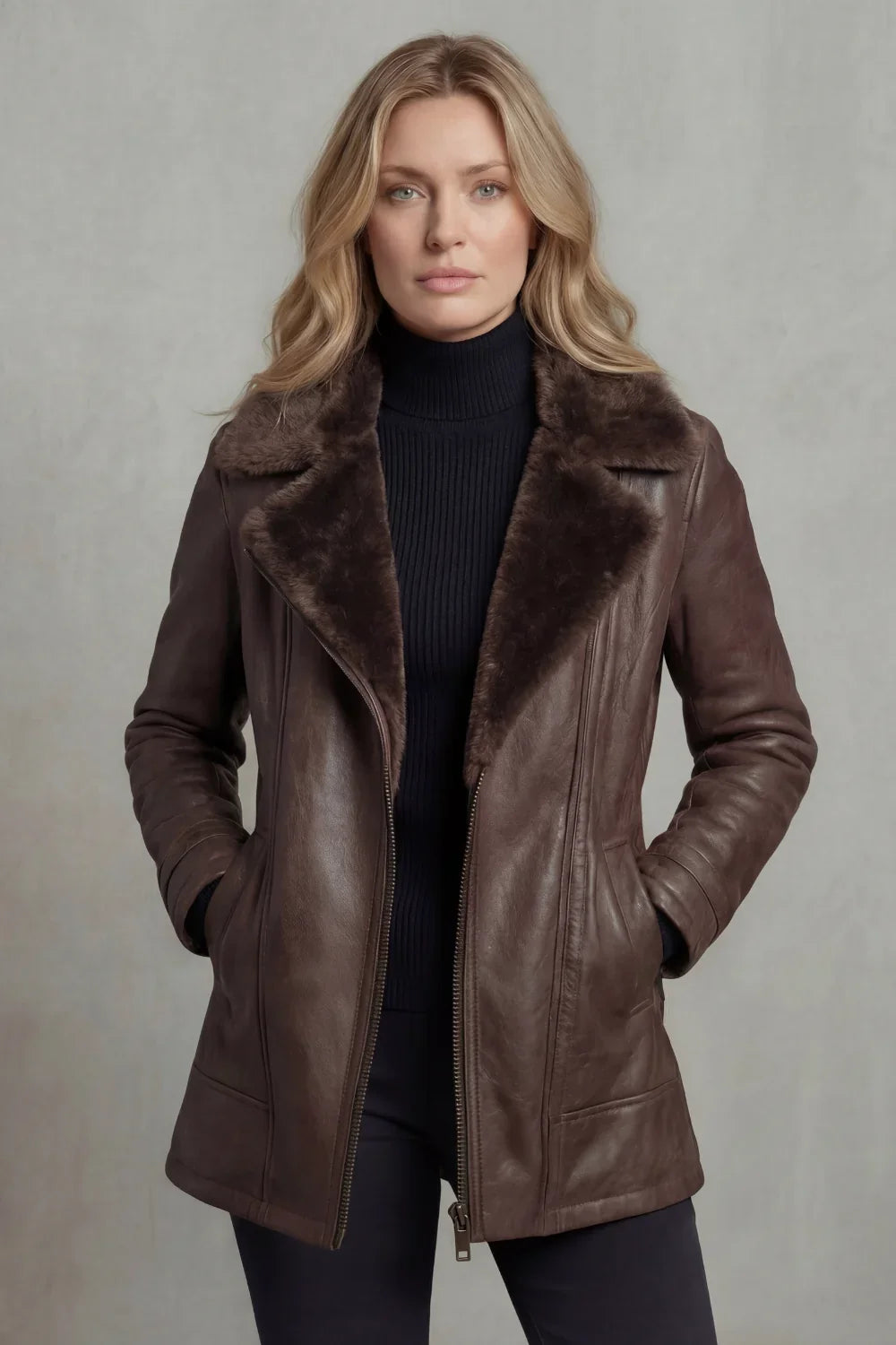 Women's Shearling Lined Brown