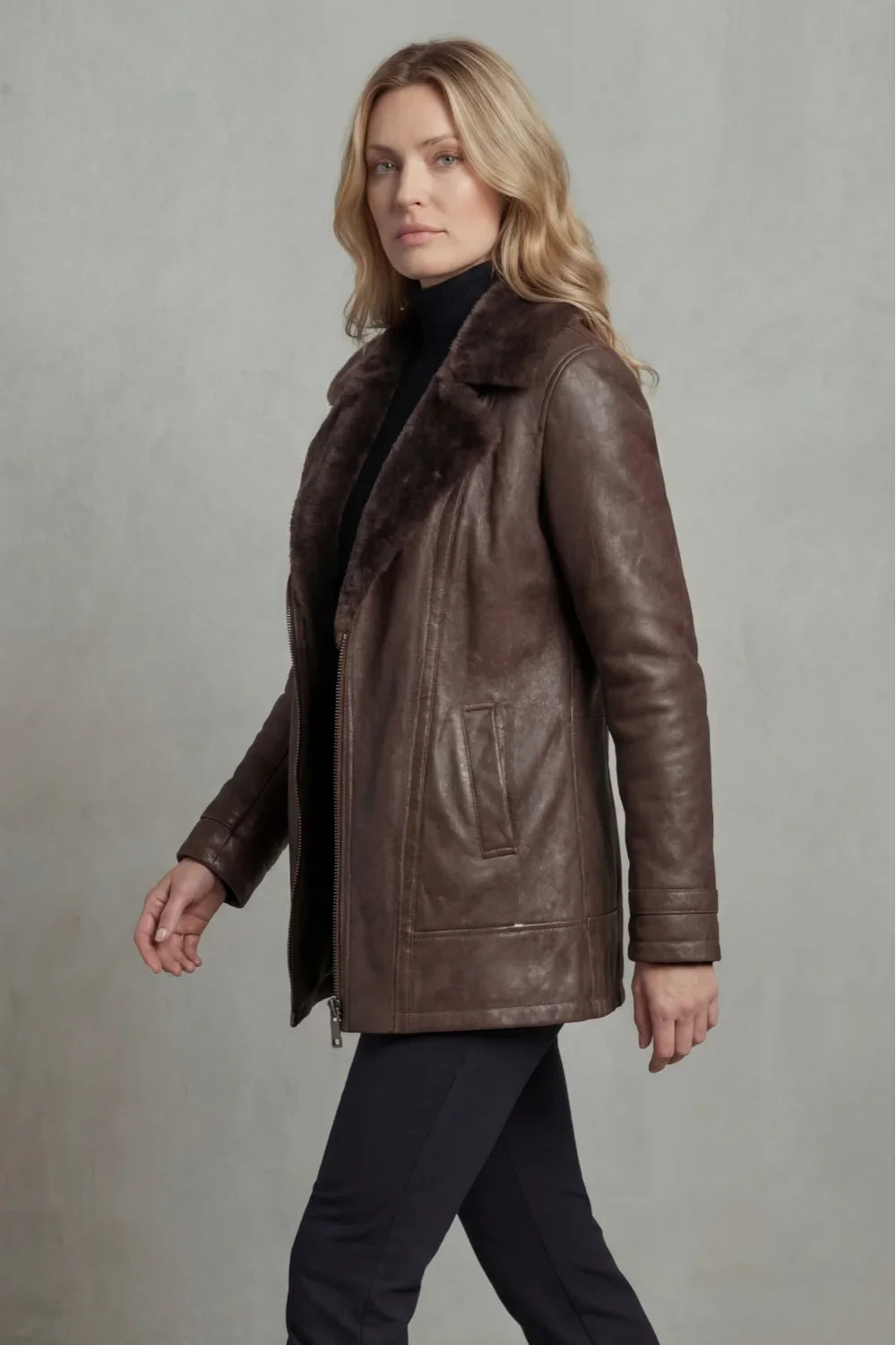Women's Shearling Lined Brown