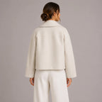 Women's Double Breasted Cropped Length