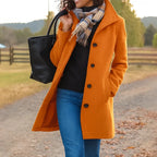 Women's Wool Blend Button Front Long Sleeve