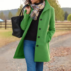 Women's Wool Blend Button Front Long Sleeve