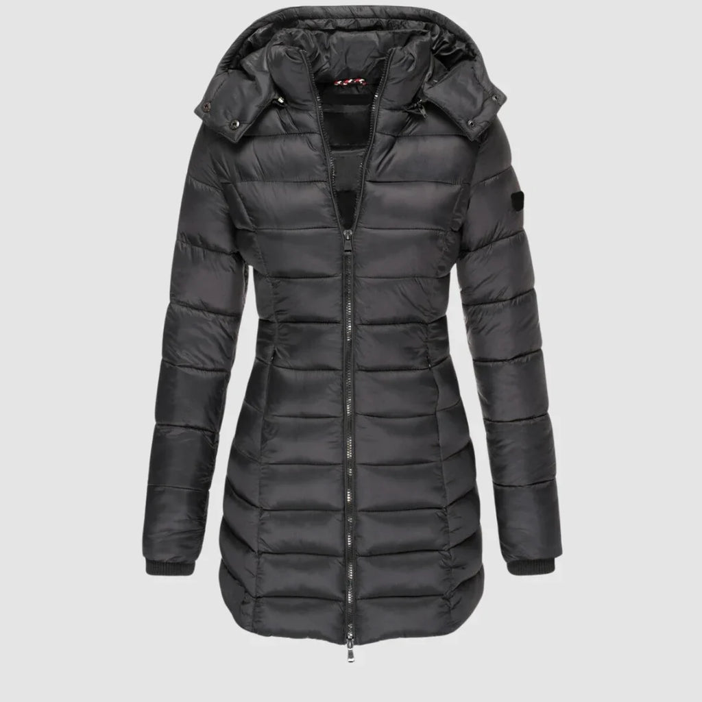 Women's Mid-Thigh Quilted Hooded