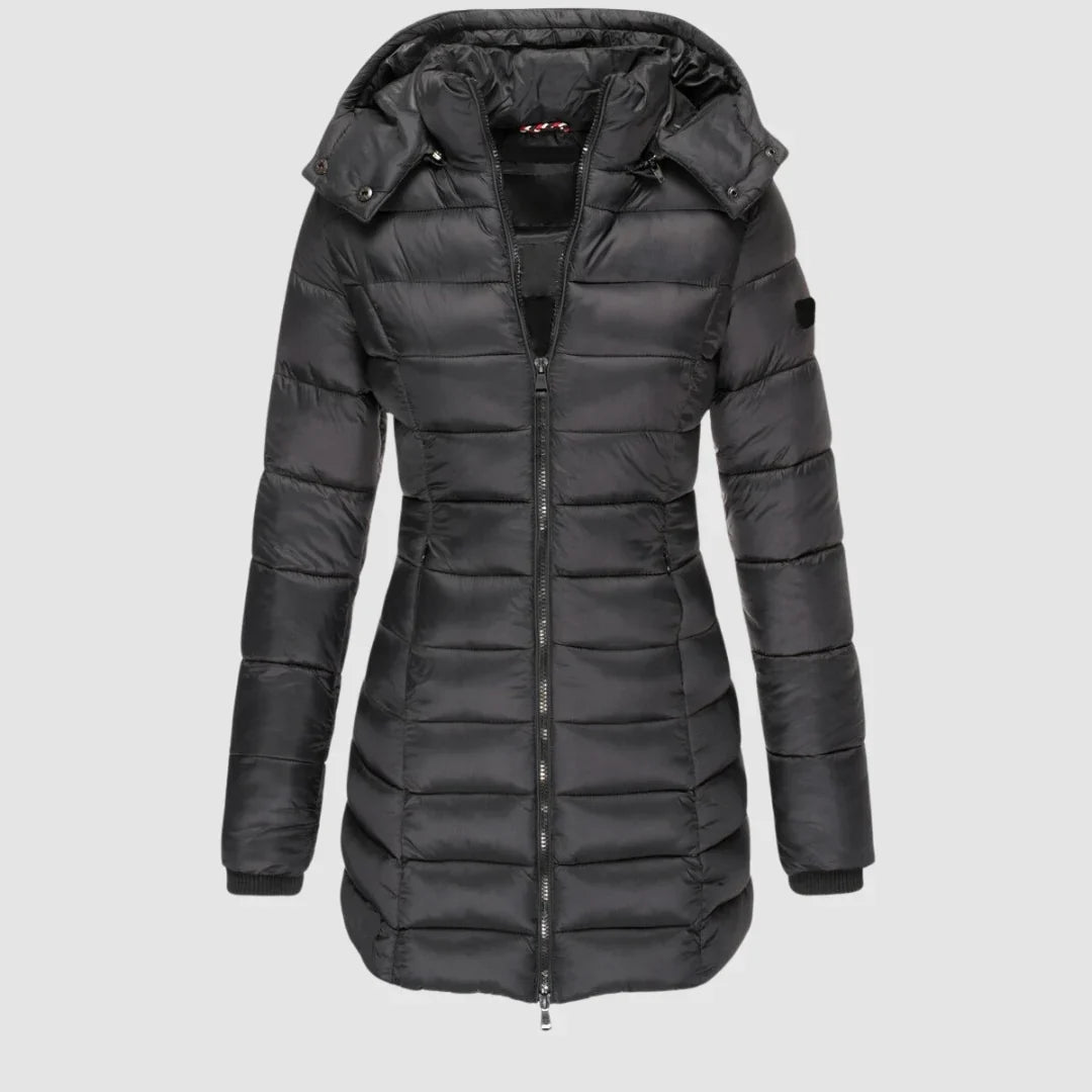 Women's Mid-Thigh Quilted Hooded