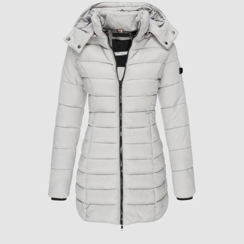 Women's Mid-Thigh Quilted Hooded
