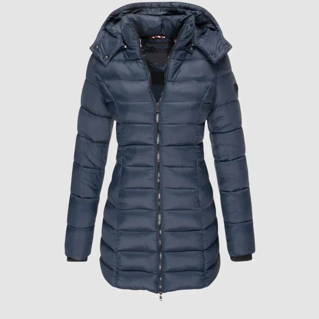 Women's Mid-Thigh Quilted Hooded