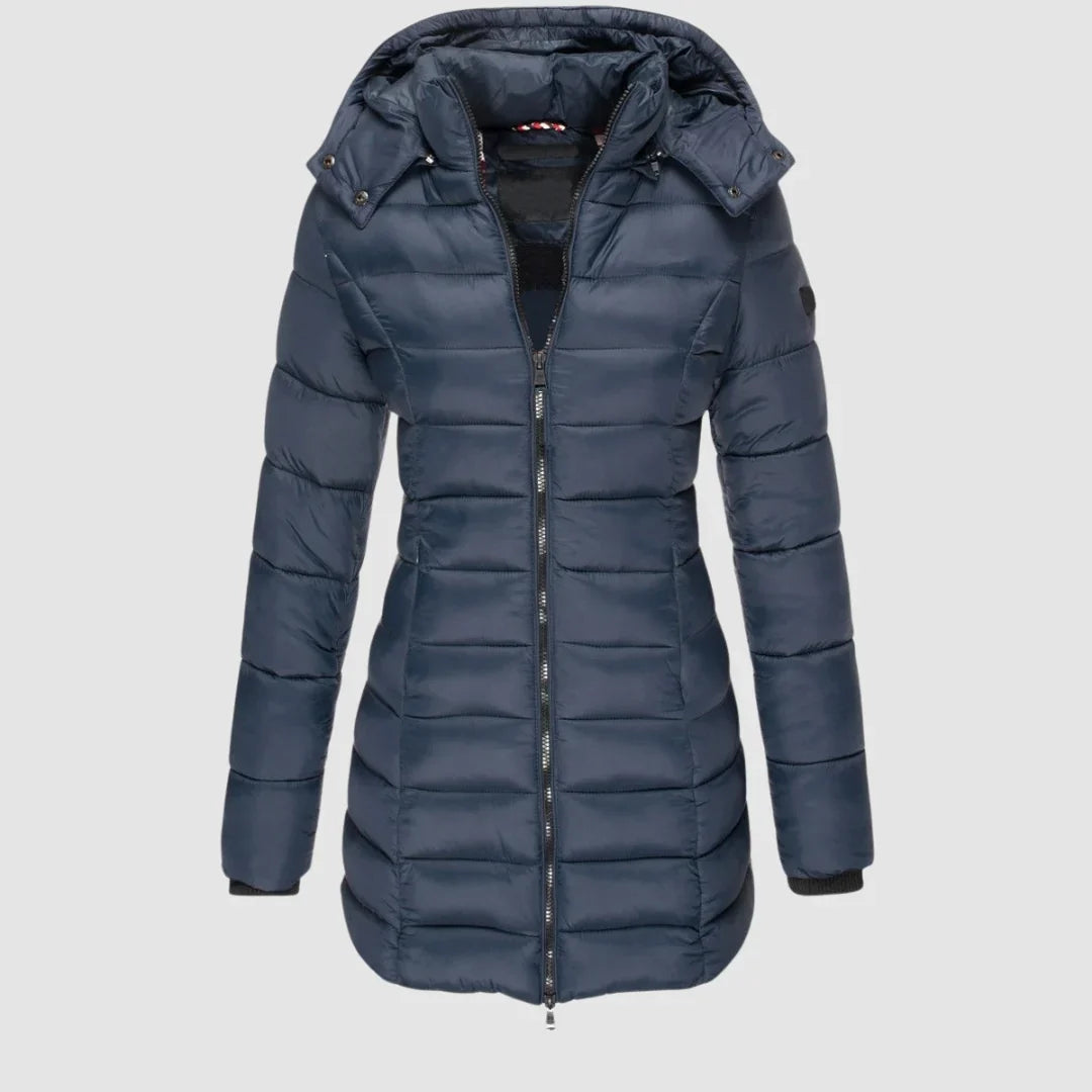Women's Mid-Thigh Quilted Hooded