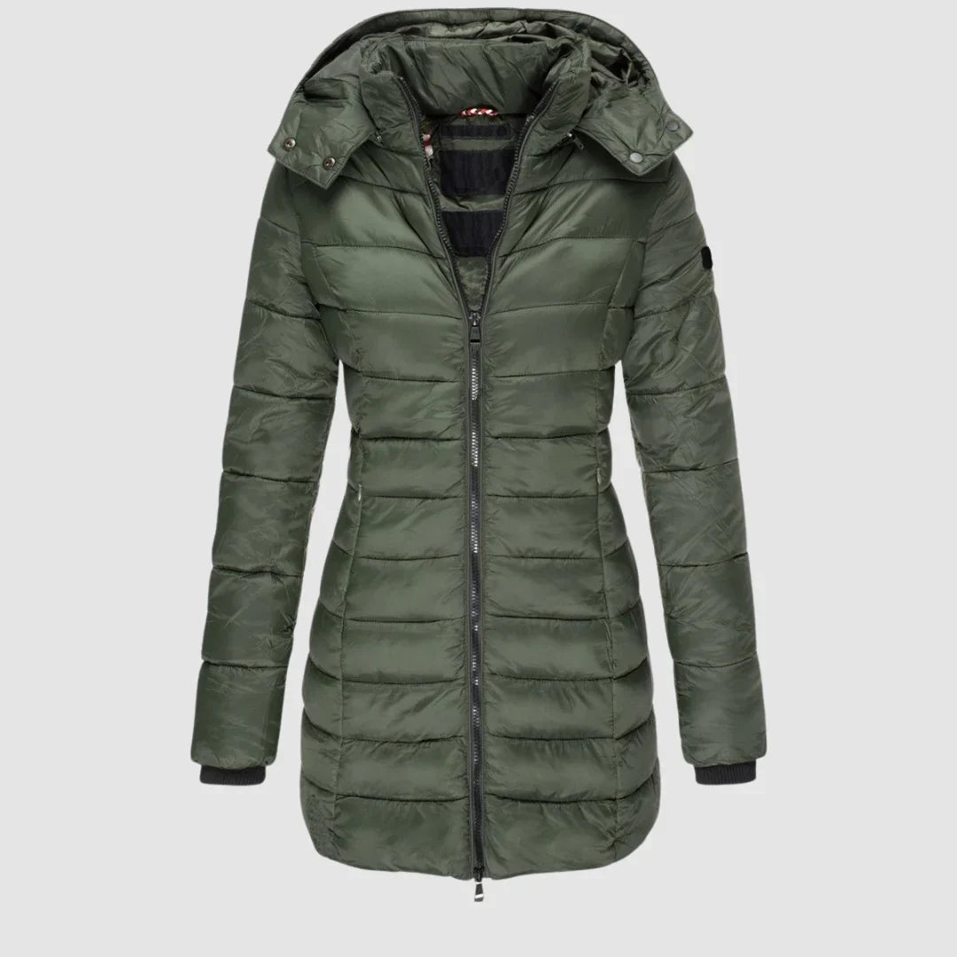 Women's Mid-Thigh Quilted Hooded