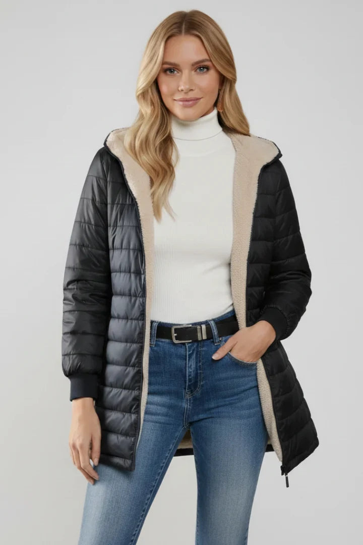 Women's Hooded Zip Front Lined