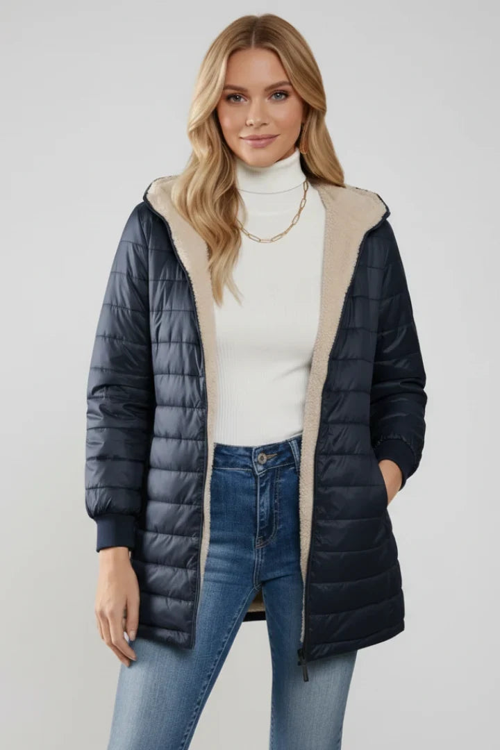Women's Hooded Zip Front Lined