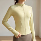 Women's Zip Up Long Sleeve Fitted