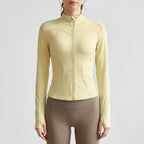 Women's Zip Up Long Sleeve Fitted