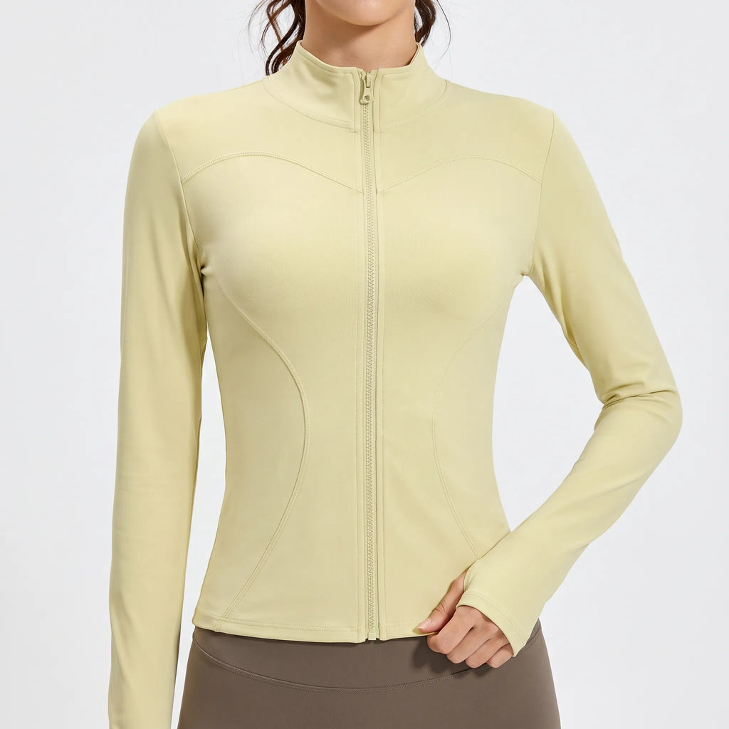 Women's Zip Up Long Sleeve Fitted