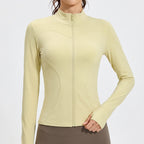 Women's Zip Up Long Sleeve Fitted