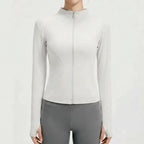 Women's Zip Up Long Sleeve Fitted