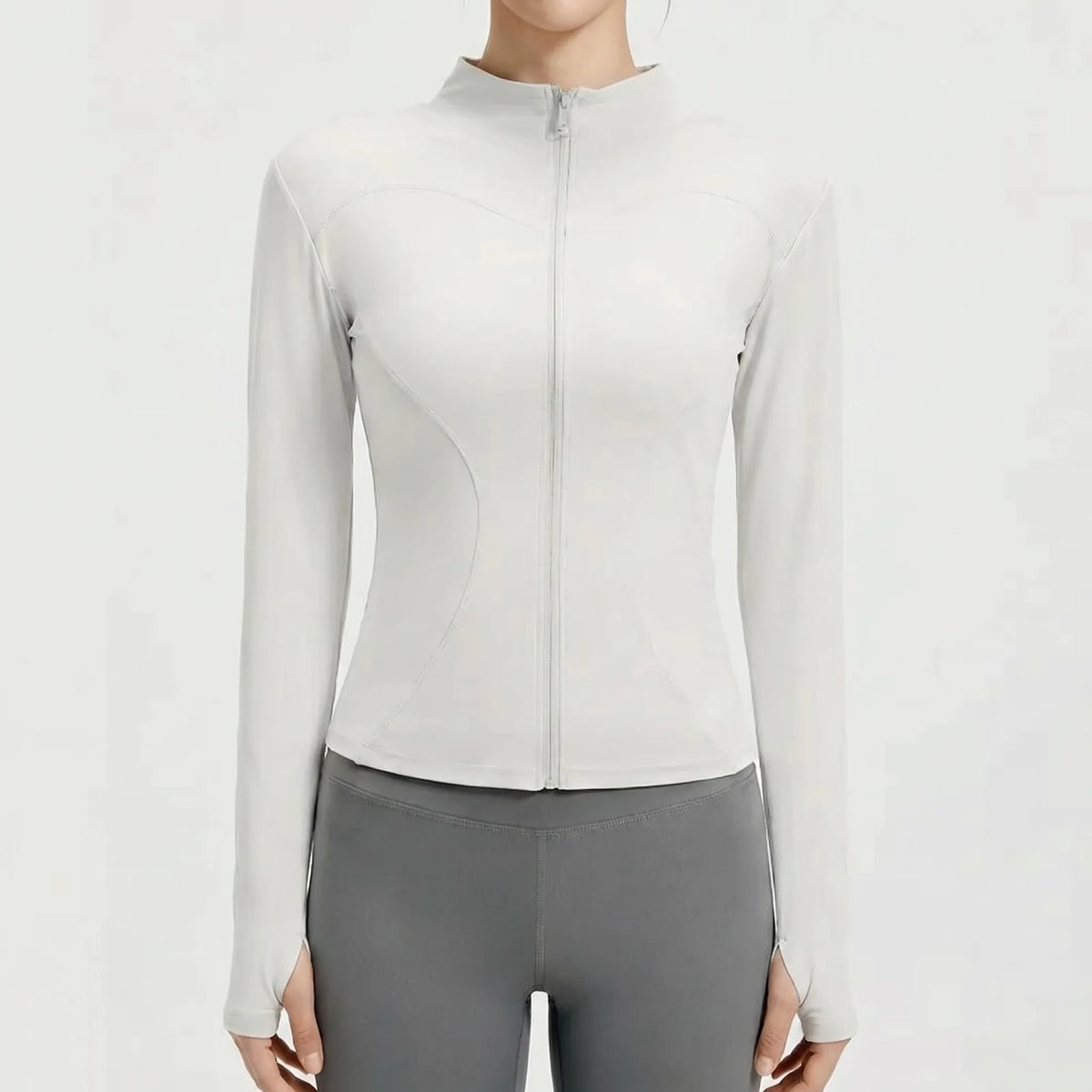 Women's Zip Up Long Sleeve Fitted