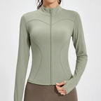 Women's Zip Up Long Sleeve Fitted