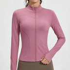 Women's Zip Up Long Sleeve Fitted
