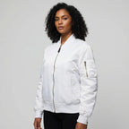Women's MA-1 Bomber Nylon Zip Pocket