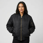 Women's MA-1 Bomber Nylon Zip Pocket