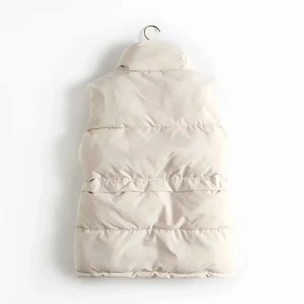 Women's Quilted Stand Collar Sleeveless