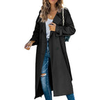 Women's Belted Double Breasted Long Sleeve