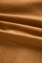 Women's Camel Belted Double Breasted Long Sleeve
