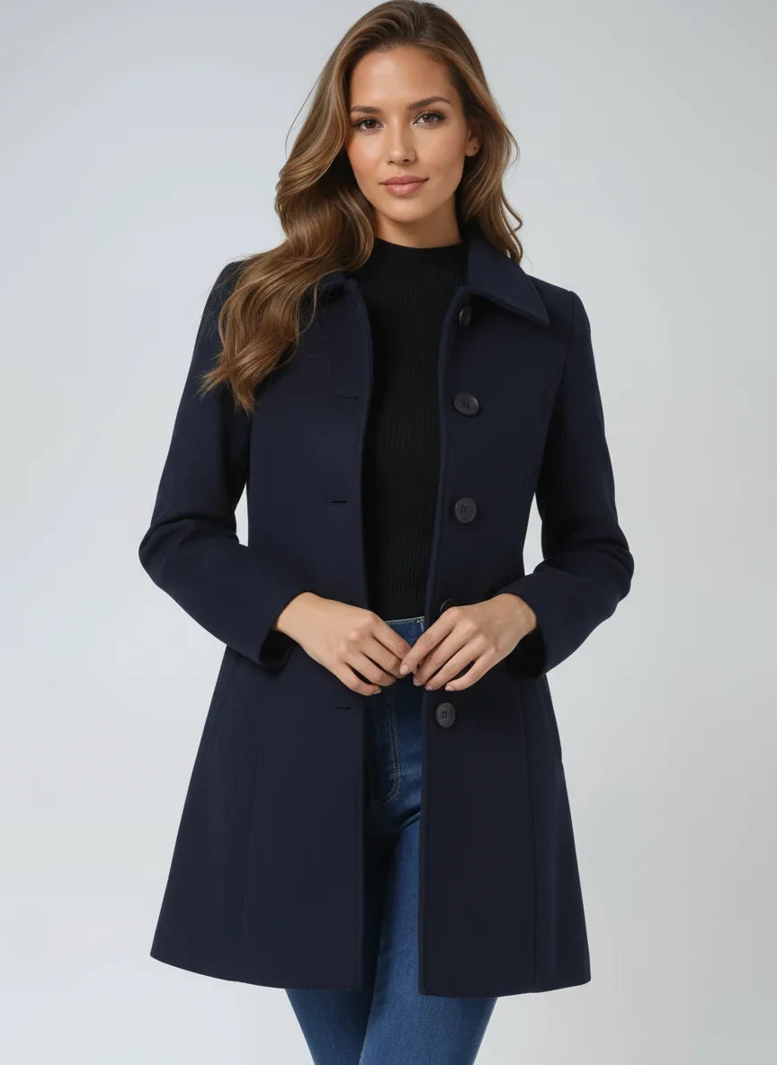 Women's Classic Fit and Flare Button Front