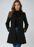 Women's Classic Fit and Flare Button Front