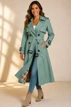 Women's Double Breasted Belted Long Sleeve