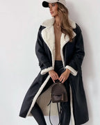 Women's Double Breasted Belted Long Sleeve