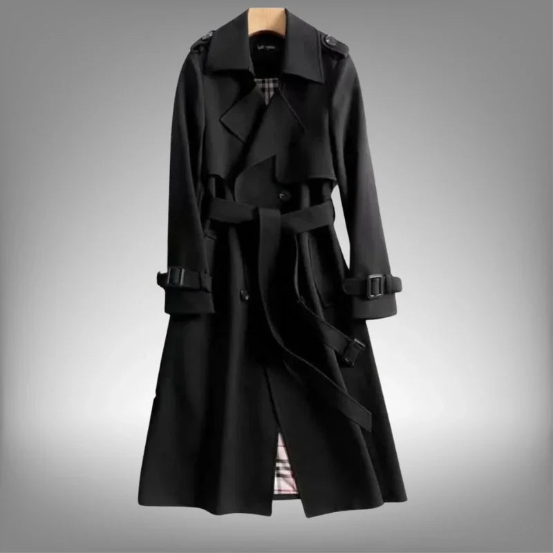 Women's Double Breasted Belted Long Sleeve